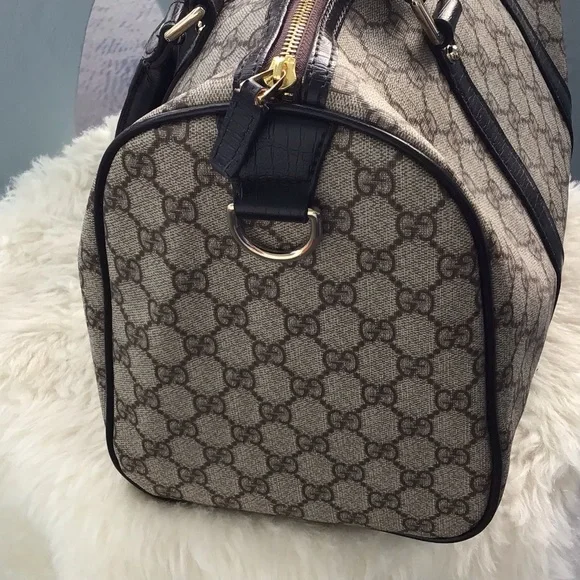 Authentic Gucci Monogram GG Plus Boston Top Zip Tote - Picture 6 of 16